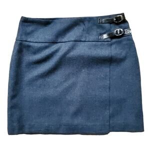Celtic & Co. The Celt Kilt Blue Wool Skirt Made In Scotland Buckle Detail Sz 16